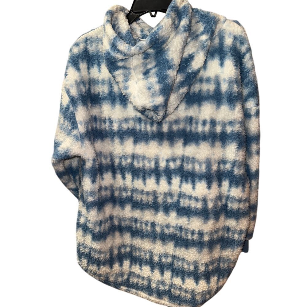 Hurley Sherpa Hoodie Pullover Sweatshirt Denim Blue White Tie Dye Size Small - Picture 5 of 7